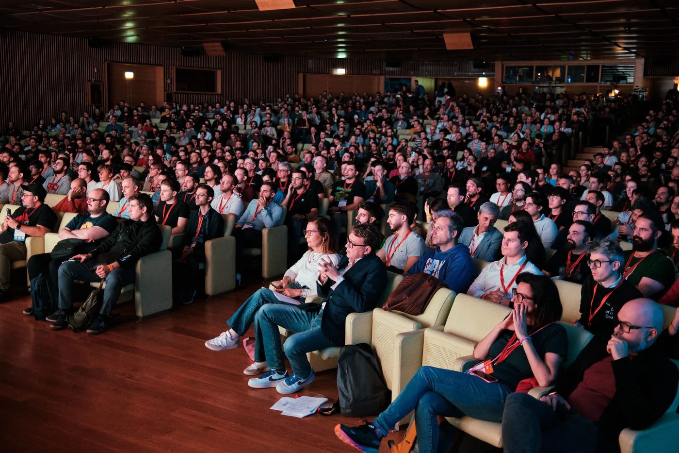 Das Publikum während eines Vortrags auf der Codemotion 2024.