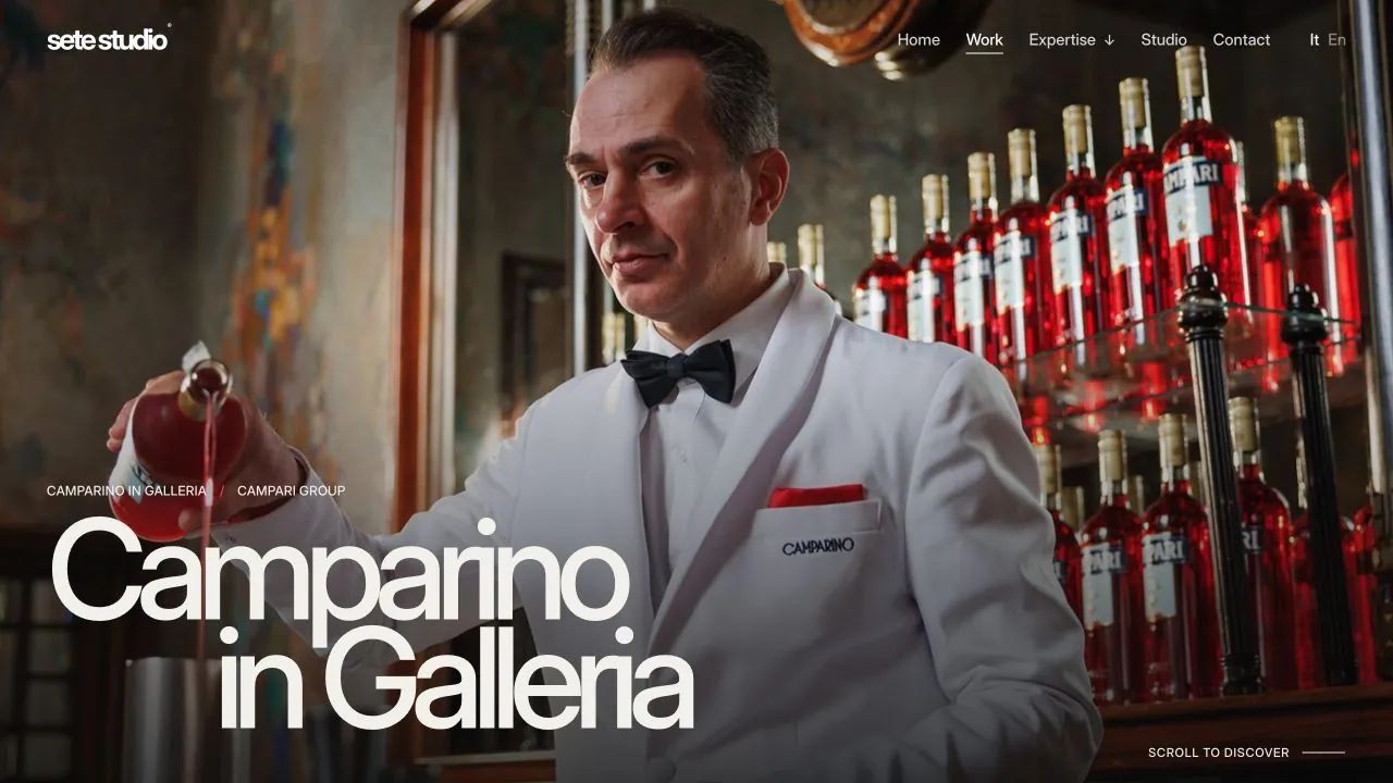 Sete Studio: pagina del progetto Camparino in Galleria