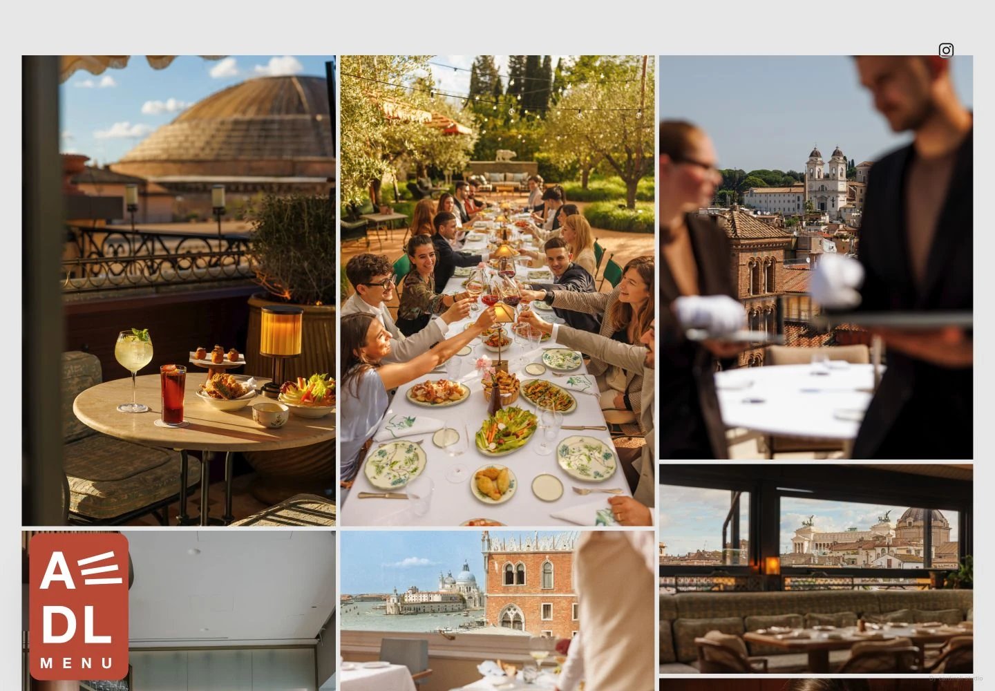 Andrea Di Lorenzo: griglia desktop del portfolio Hospitality & Interiors