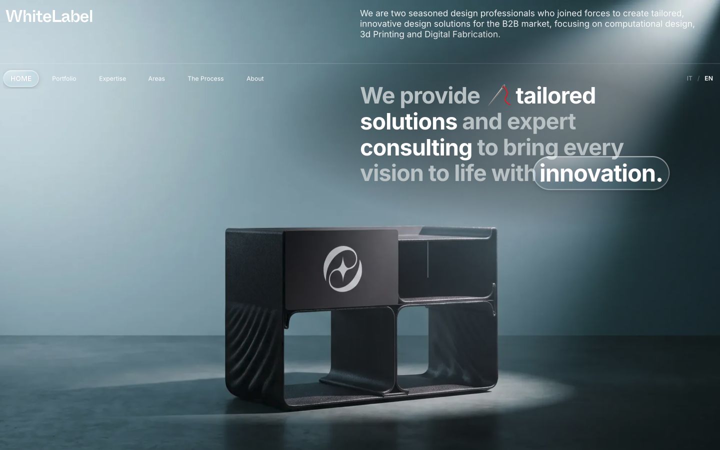 Homepage del sito White Label