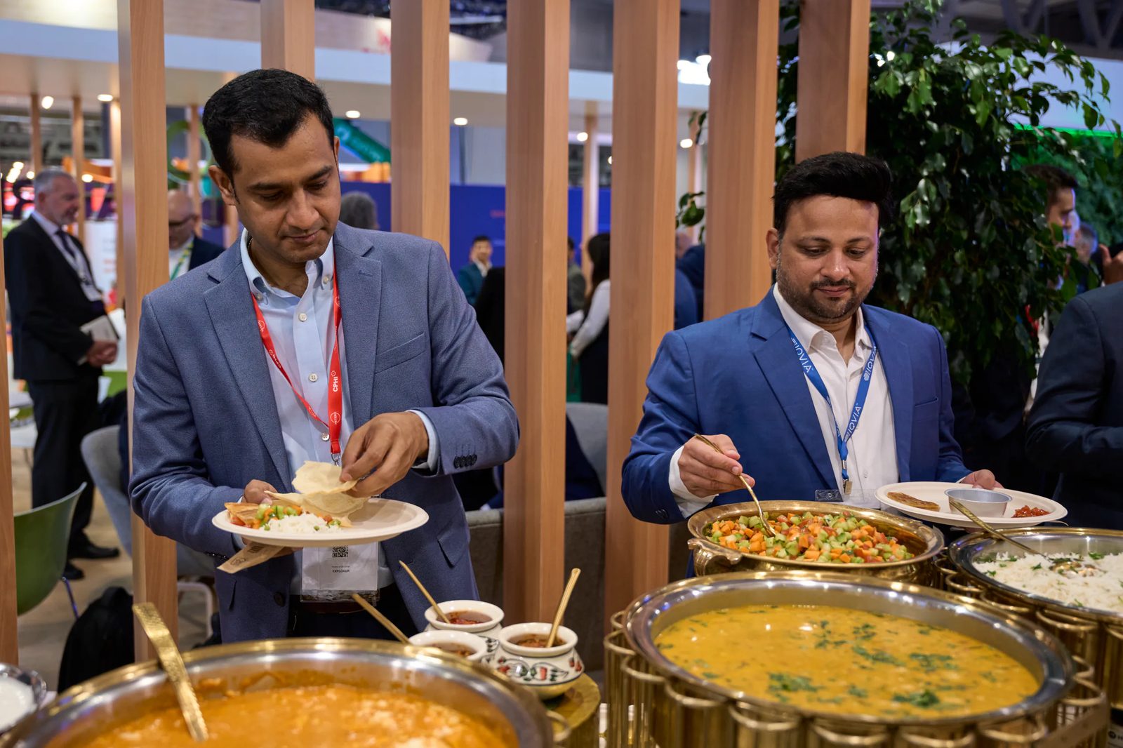 Shared meal during the exhibition day