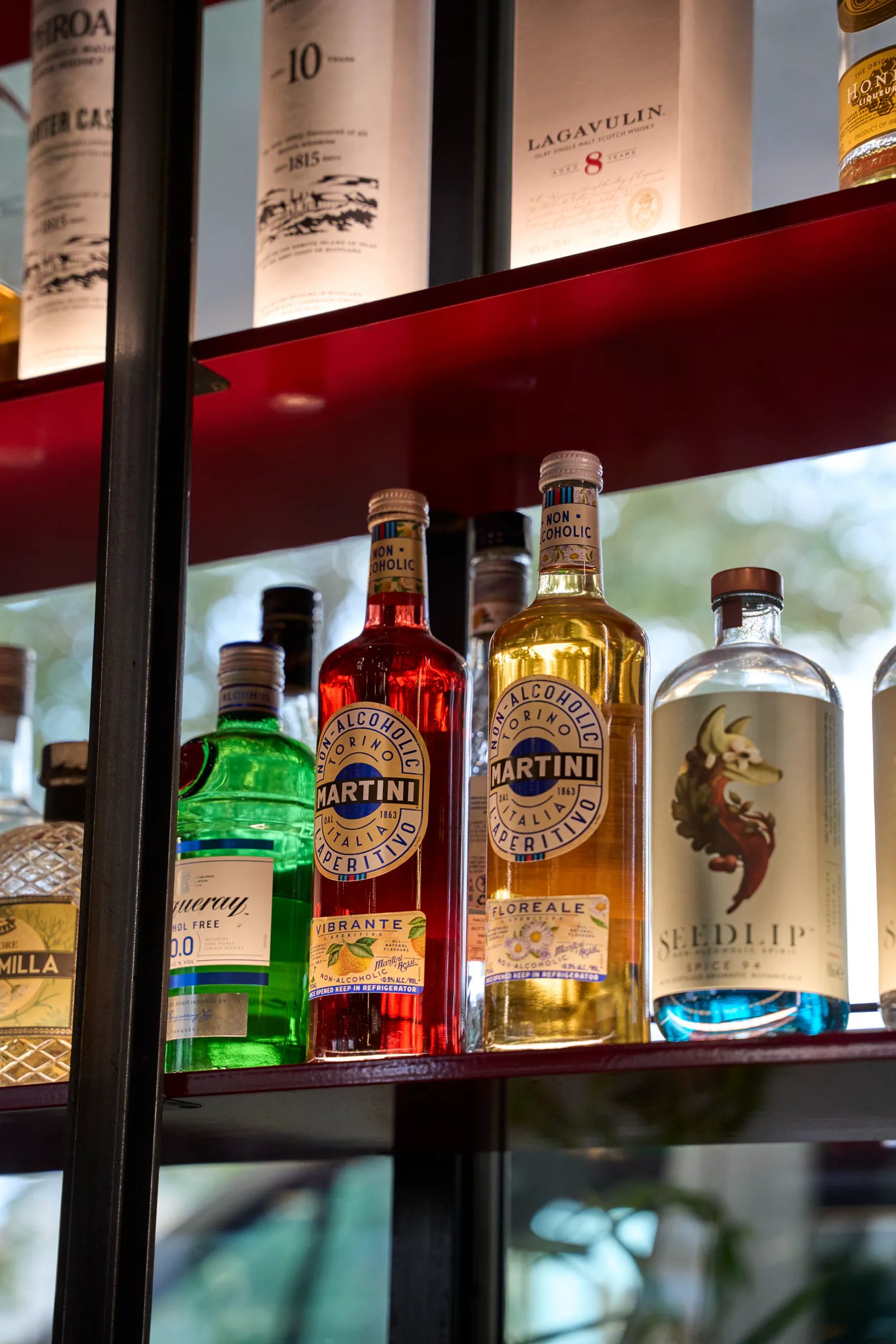 Bottles at the evening event bar