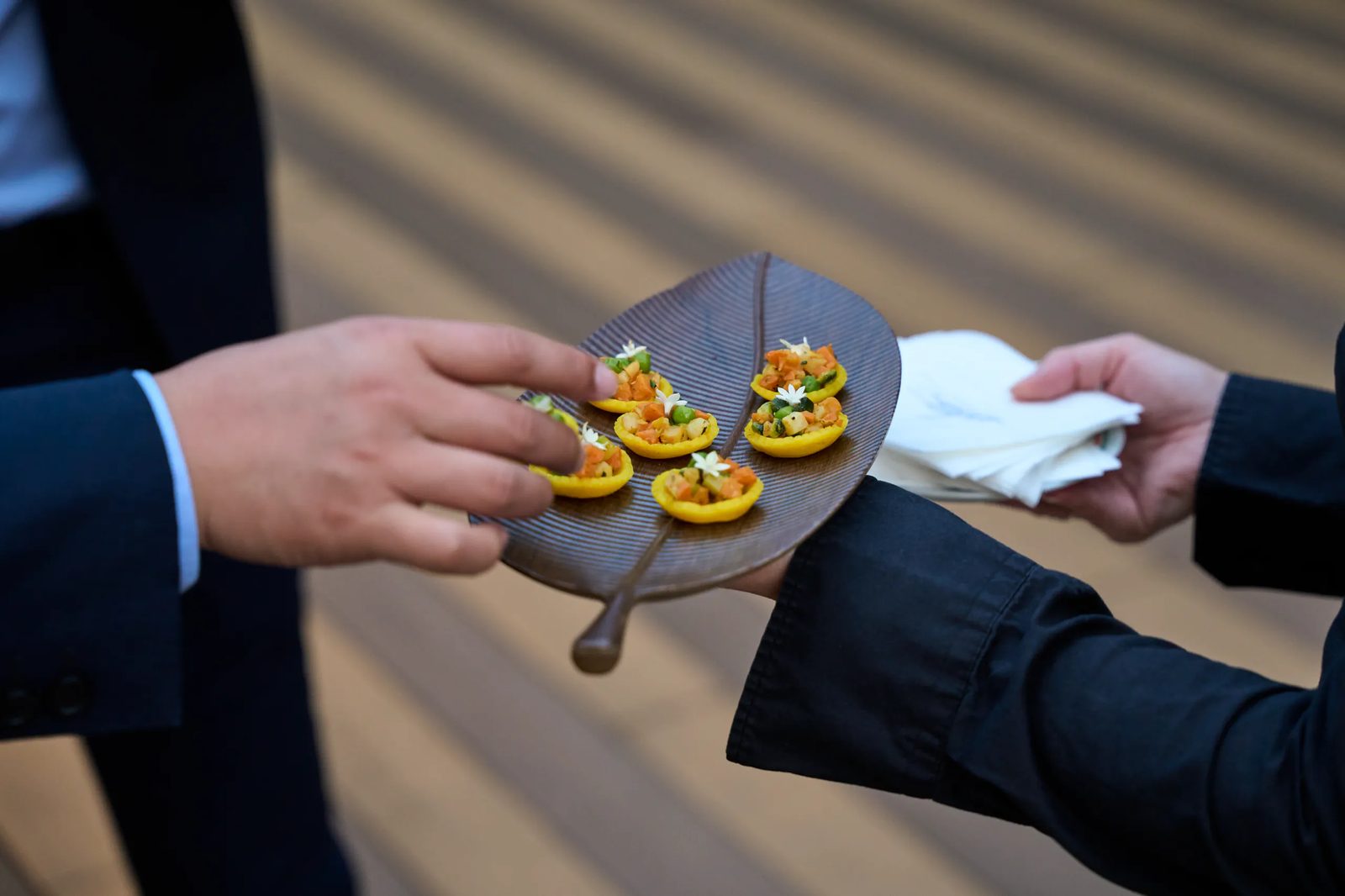 Finger food served to the evening guests