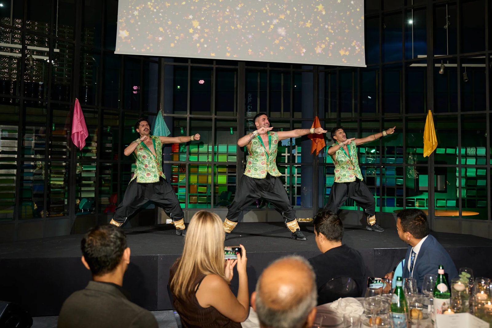 Dancers on the corporate evening stage