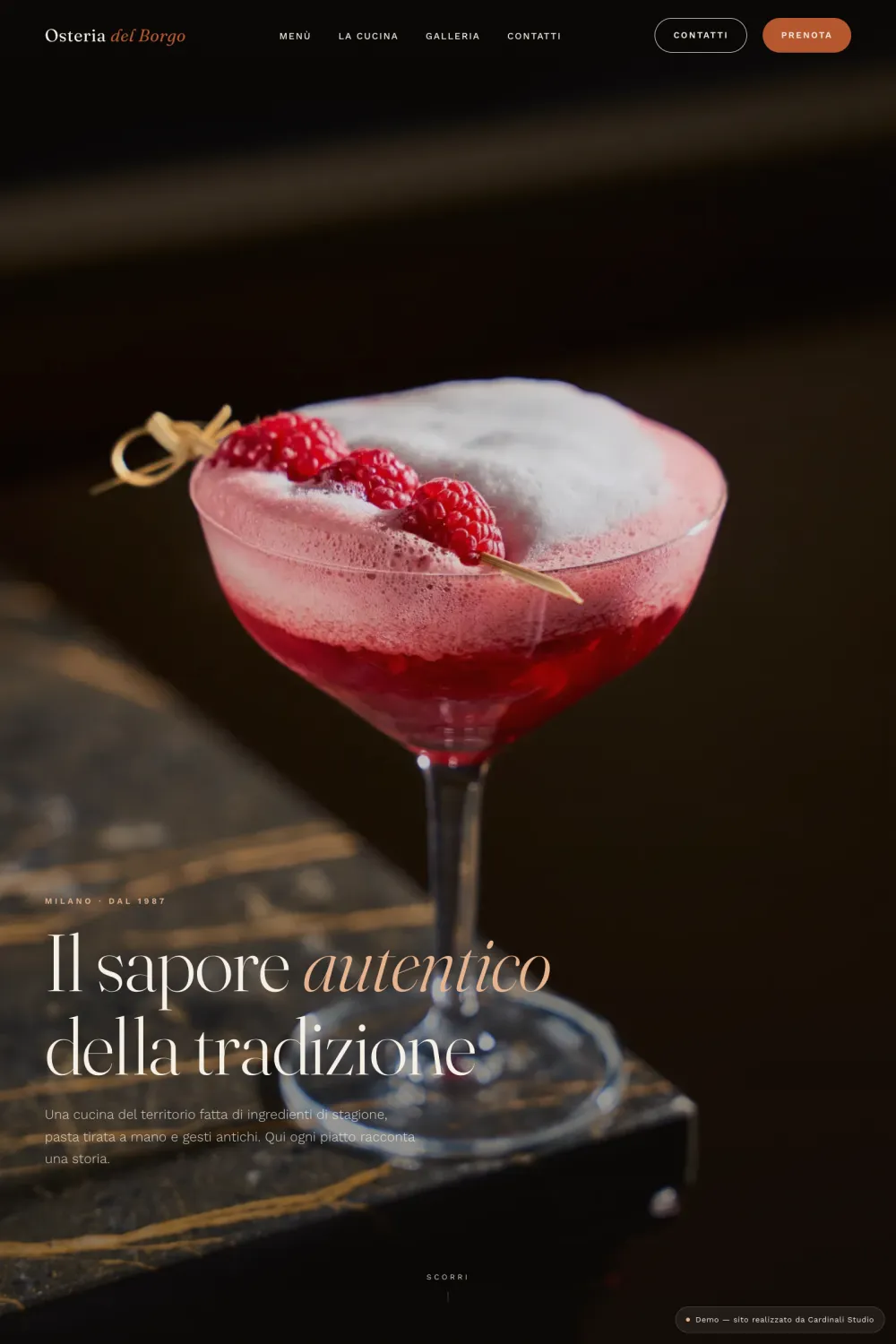 Anteprima del sito Osteria del Borgo